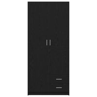 Guardaroba Rovere nero 80 x 52 x 180 cm Legno multistrato 862437