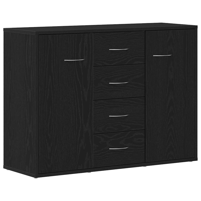 vidaXL Credenza Rovere Nero 88x30x64 cm in Legno Multistrato