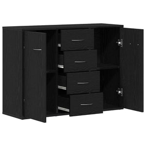 vidaXL Credenza Rovere Nero 88x30x64 cm in Legno Multistrato