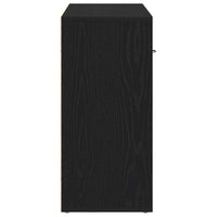 vidaXL Credenza Rovere Nero 88x30x64 cm in Legno Multistrato
