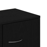 vidaXL Credenza Rovere Nero 88x30x64 cm in Legno Multistrato