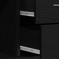 vidaXL Credenza Rovere Nero 88x30x64 cm in Legno Multistrato