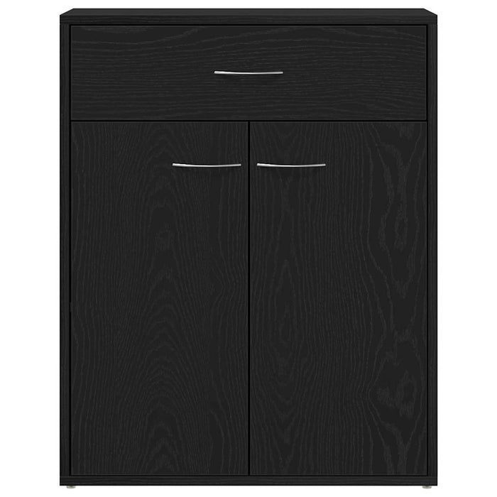 Credenza con cassetto Nero 60 x 30 x 75 cm Legno multistrato 862448