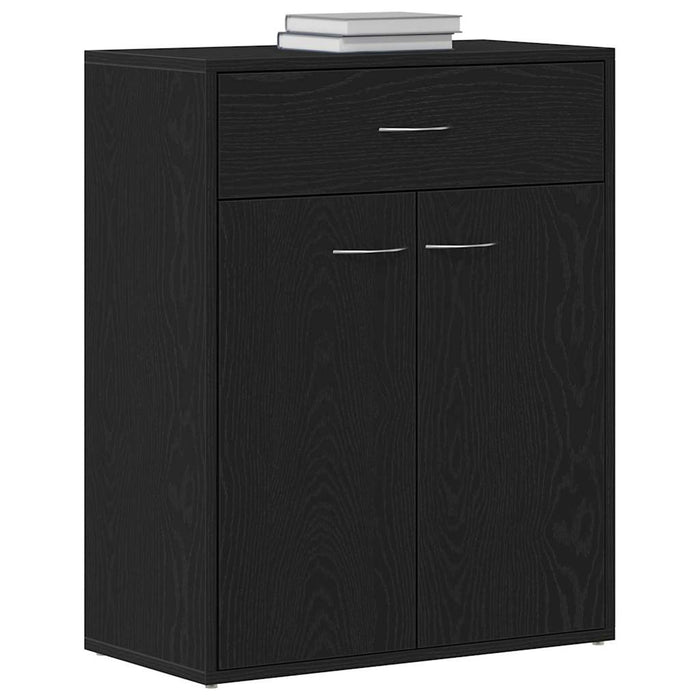 Credenza con cassetto Nero 60 x 30 x 75 cm Legno multistrato 862448