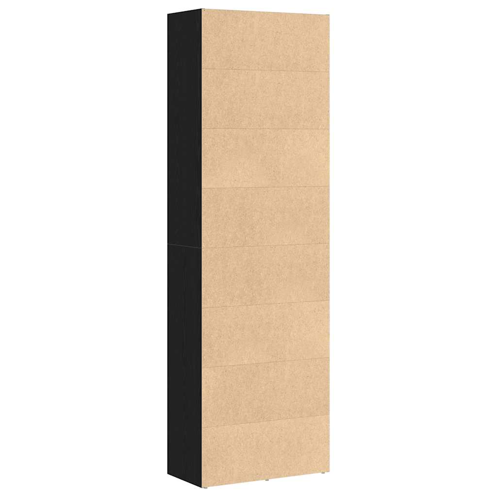 Libreria Rovere Nero 60x30x189 cm in Legno Multistrato 862457