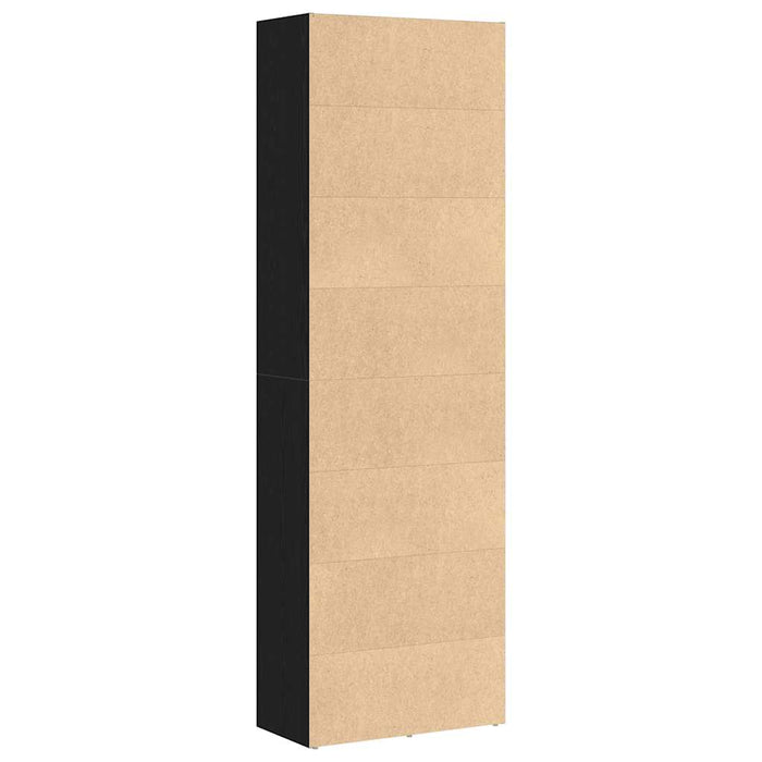 Libreria Rovere Nero 60x30x189 cm in Legno Multistrato 862457