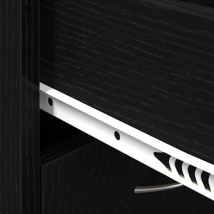 Scarpiera Rovere nero 60 x 35 x 84 cm Legno multistrato 862463