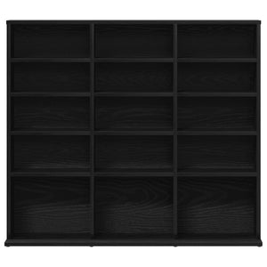 Mobile Porta CD Rovere Nero 100,5x23x89,5 cm Legno Multistrato 862481