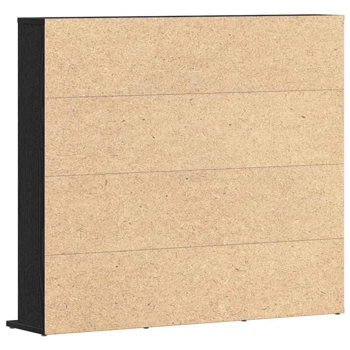 Mobile Porta CD Rovere Nero 100,5x23x89,5 cm Legno Multistrato 862481