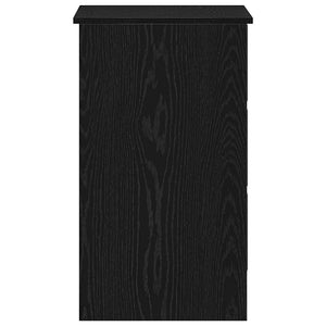 Scrivania Rovere Nera 90x45x76 cm in Legno Multistrato 862490