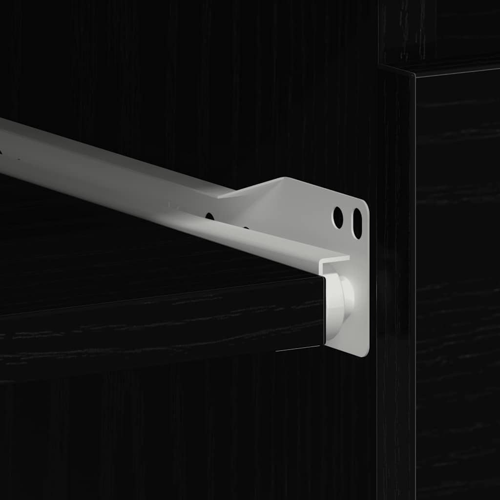 vidaXL Scrivania Rovere Nera 90x45x76 cm in Legno Multistrato