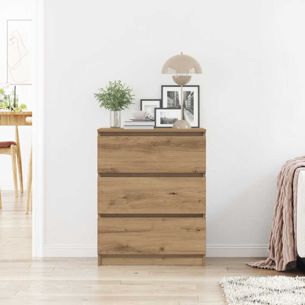 vidaXL Credenza Rovere Artigianale 60x35x76 cm in Legno Multistrato