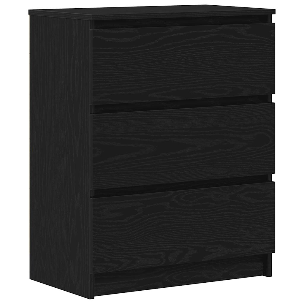 vidaXL Credenza Rovere Nero 60x35x76 cm in Legno Multistrato