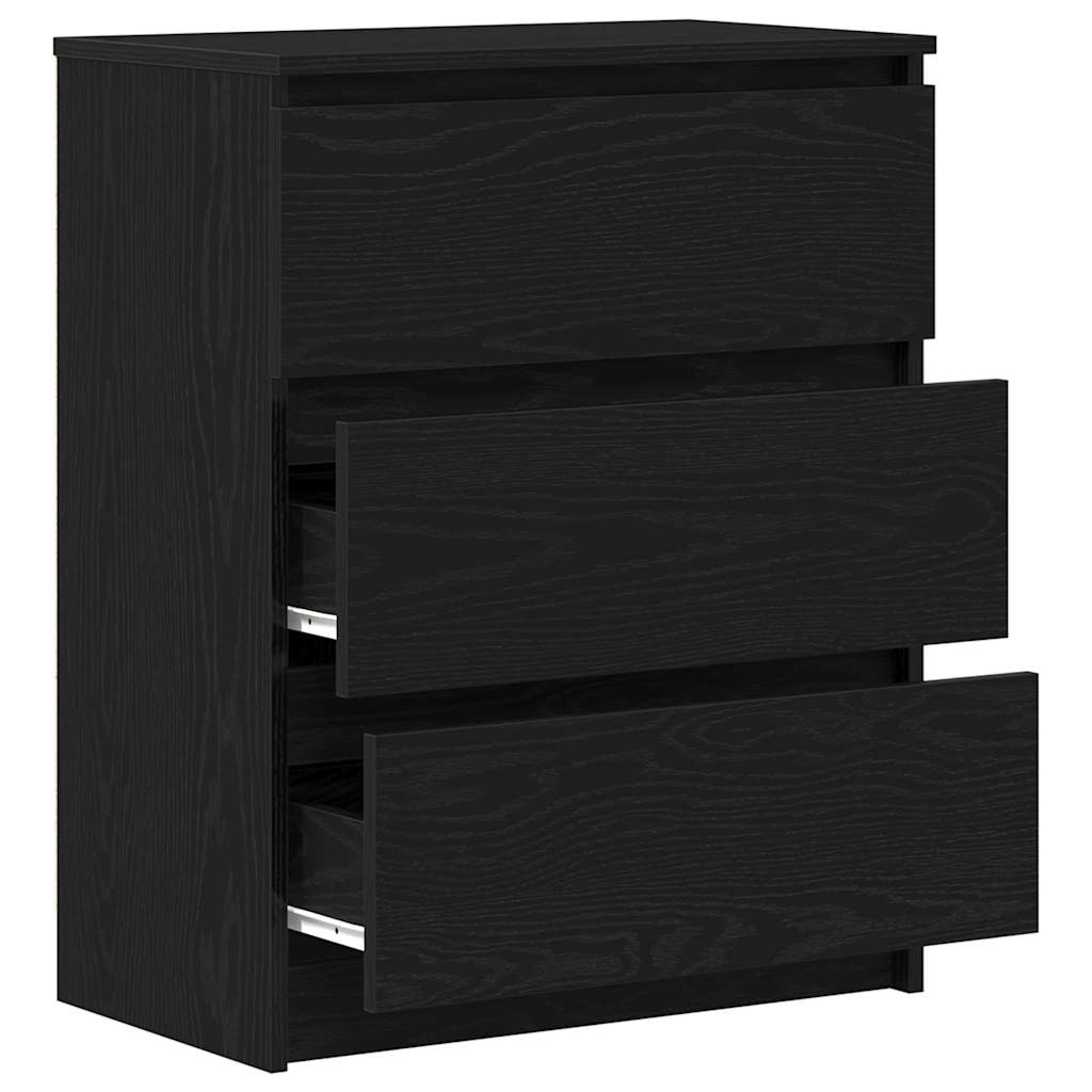 vidaXL Credenza Rovere Nero 60x35x76 cm in Legno Multistrato