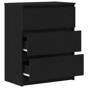 vidaXL Credenza Rovere Nero 60x35x76 cm in Legno Multistrato
