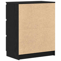 vidaXL Credenza Rovere Nero 60x35x76 cm in Legno Multistrato