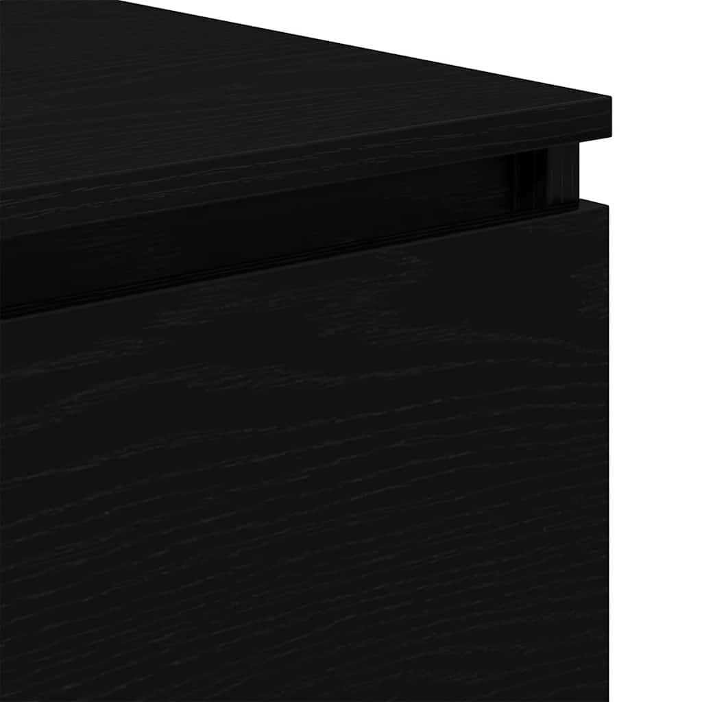 vidaXL Credenza Rovere Nero 60x35x76 cm in Legno Multistrato