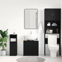 Armadietto Bagno Rovere Nero 60x33x60 cm Legno Ingegnerizzato 862508