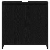 Armadietto Bagno Rovere Nero 60x33x60 cm Legno Ingegnerizzato 862508