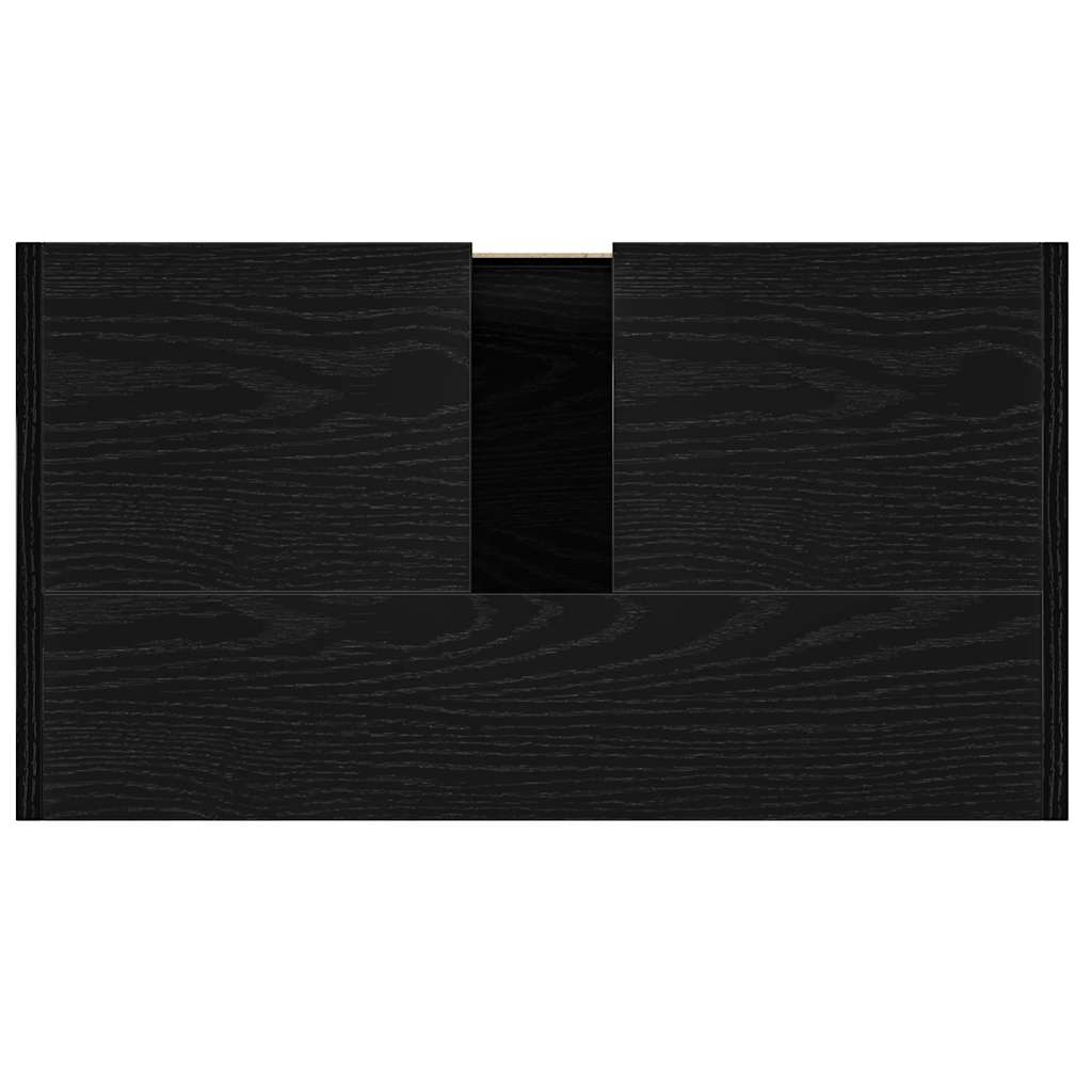 Armadietto Bagno Rovere Nero 60x33x60 cm Legno Ingegnerizzato 862508