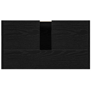 Armadietto Bagno Rovere Nero 60x33x60 cm Legno Ingegnerizzato 862508