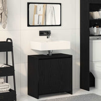 Mobile da bagno Rovere Nero 60 x 33 x 61 cm Legno multistrato 862509