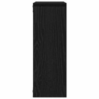 Scaffale a Parete Rovere Nero 45x16x45 cm in Truciolato