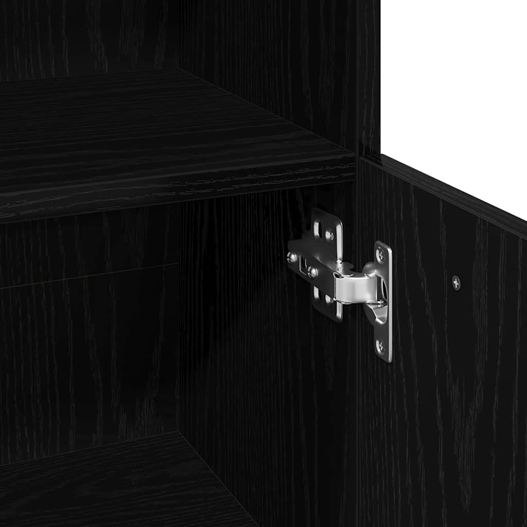 Mobile Bagno Rovere Nero 30 x 30 x 95 cm Legno multistrato 862512
