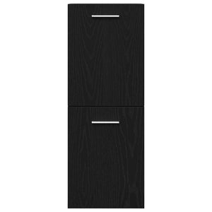 Mobile da Bagno Rovere Nero 30 x 30 x 80 cm Legno multistrato 862531