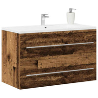 Mobile Lavabo Bagno Legno Antico 80x38,5x48cm Legno Multistrato