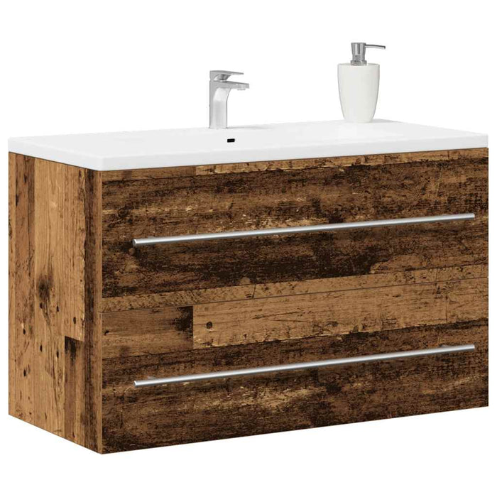 Mobile Lavabo Bagno Legno Antico 80x38,5x48cm Legno Multistrato
