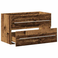 Mobile Lavabo Bagno Legno Antico 80x38,5x48cm Legno Multistrato