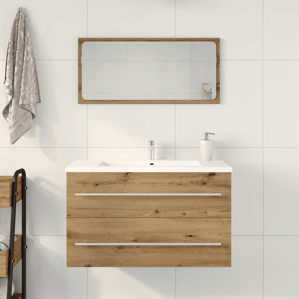 vidaXL Mobile Lavabo Bagno Artigianale 80x38,5x48 cm Legno Multistrato