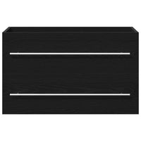 Mobile Lavabo da Bagno Rovere Nero 80x38,5x48 cm in Truciolato 862535