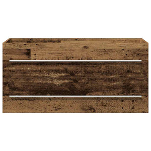 vidaXL Mobile Lavabo Bagno Legno Antico 100x38,5x48 cm in Truciolato