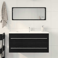 Mobile Lavabo Bagno-Armadietto da bagno Nero 100x38,5x48cm Legno Multistrato