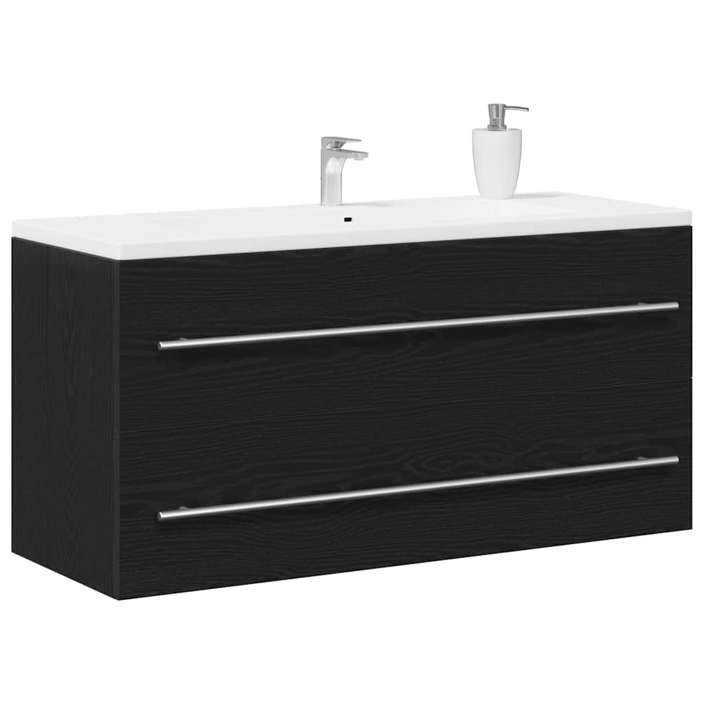 Mobile Lavabo Bagno Nero 100x38,5x48cm Legno Multistrato 862538