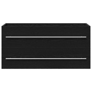 Mobile Lavabo Bagno-Armadietto da bagno Nero 100x38,5x48cm Legno Multistrato