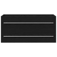 Mobile Lavabo Bagno Nero 100x38,5x48cm Legno Multistrato