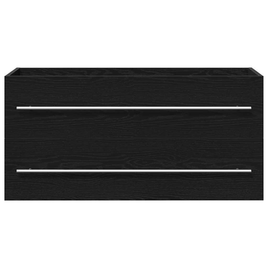 Mobile Lavabo Bagno Nero 100x38,5x48cm Legno Multistrato 862538