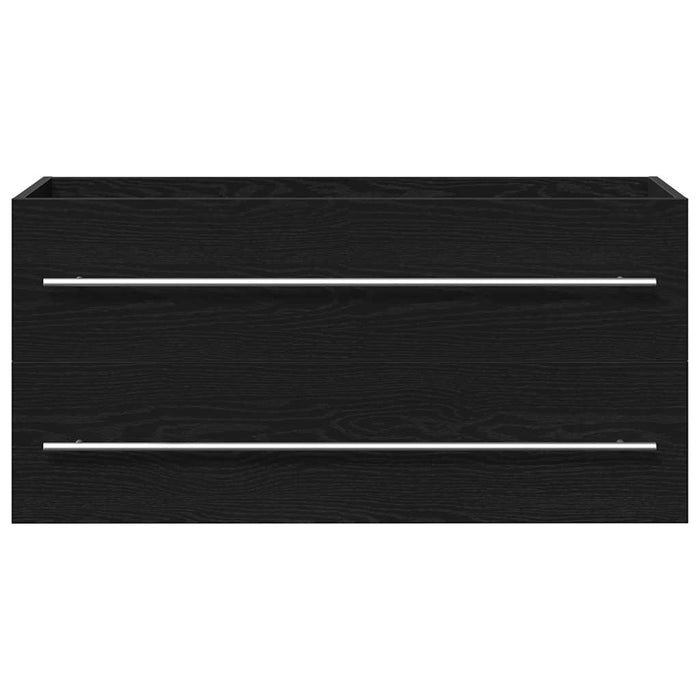 Mobile Lavabo Bagno Nero 100x38,5x48cm Legno Multistrato 862538