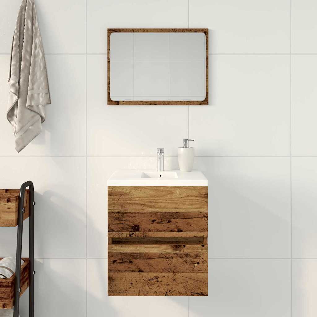 Mobile Lavabo da Bagno Legno Antico 41x38,5x45 cm in Truciolato 862539