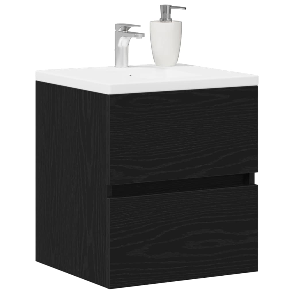 Mobile Lavabo Rovere Nero 41x38,5x45 cm in Legno Multistrato 862541