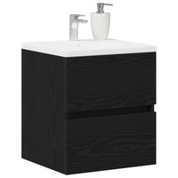 Mobile Lavabo Rovere Nero 41x38,5x45 cm in Legno Multistrato 862541