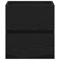 Mobile Lavabo-Armadietto da bagno Rovere Nero 41x38,5x45 cm in Legno Multistrato