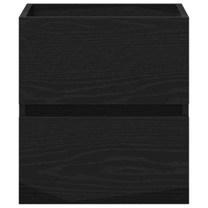 vidaXL Mobile Lavabo Rovere Nero 41x38,5x45 cm in Legno Multistrato
