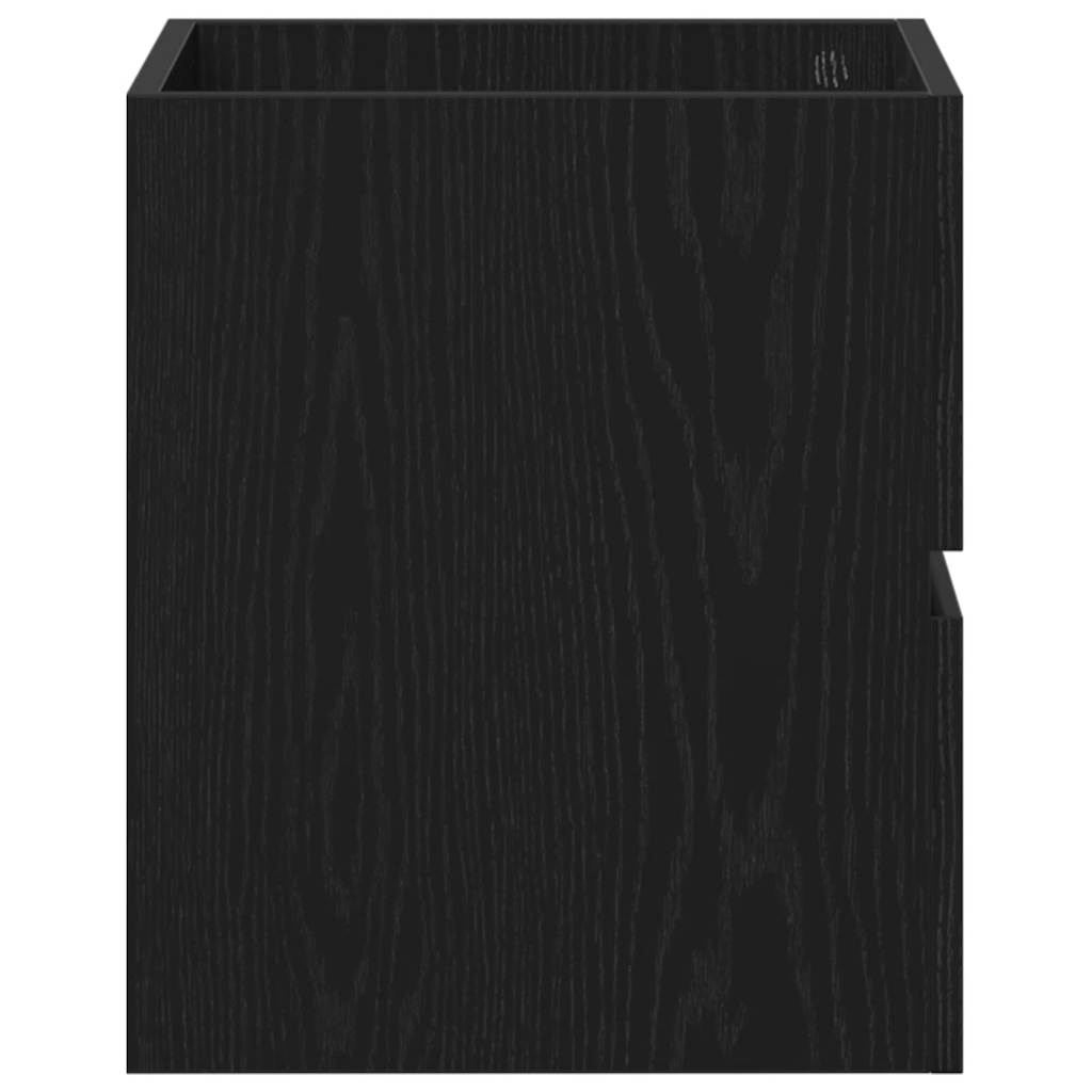 Mobile Lavabo-Armadietto da bagno Rovere Nero 41x38,5x45 cm in Legno Multistrato