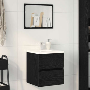 Mobile Lavabo Rovere Nero 41x38,5x45 cm in Legno Multistrato 862541