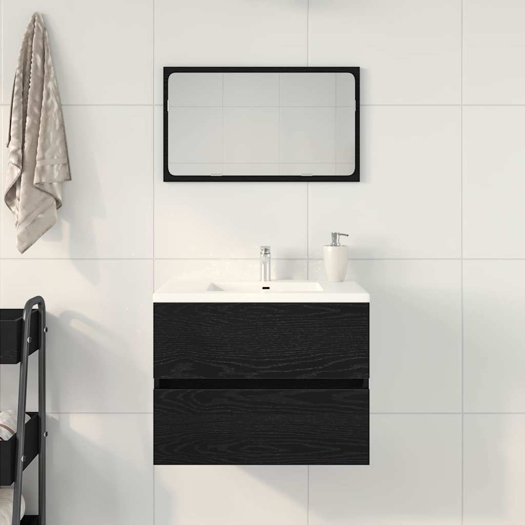 Mobile Lavabo Rovere Nero 60x38,5x45 cm in Legno Multistrato 862542