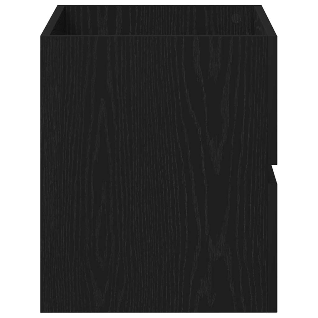 vidaXL Mobile Lavabo Rovere Nero 60x38,5x45 cm in Legno Multistrato